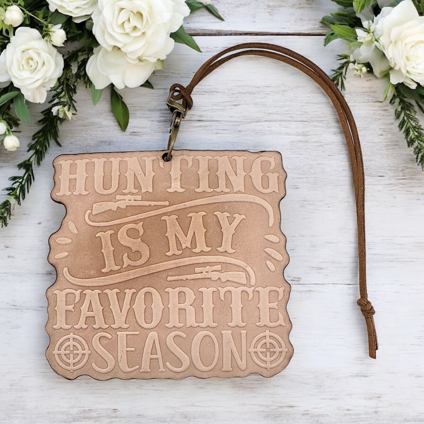 Hunting is My Favorite Season Leather Freshie