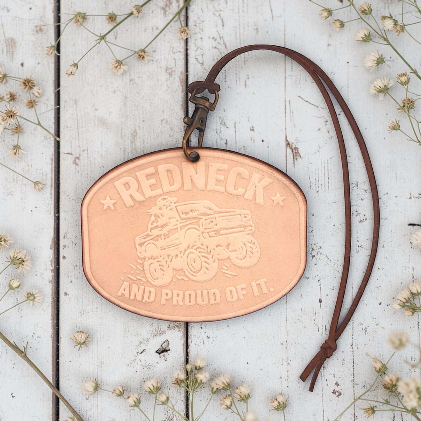 Redneck & Proud Leather Freshie