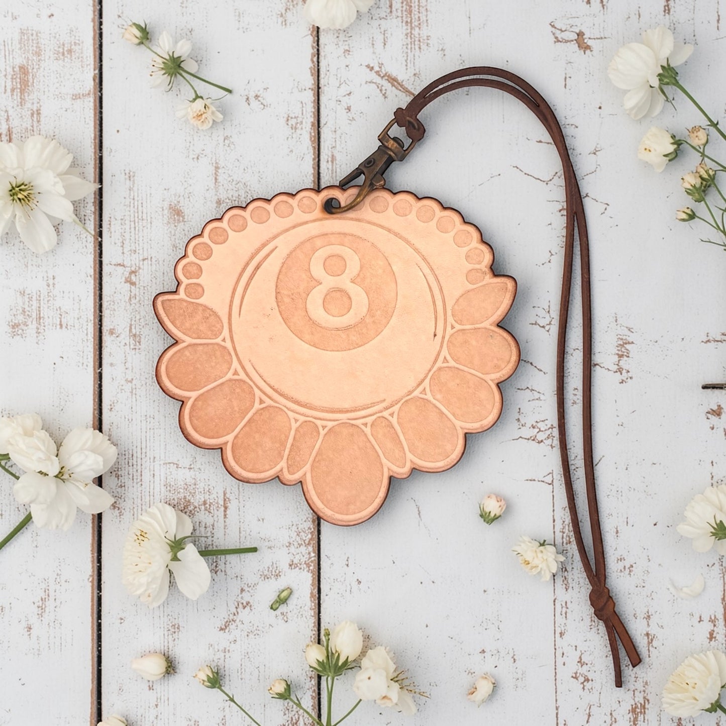 Lucky 8 Bloom Leather Freshie