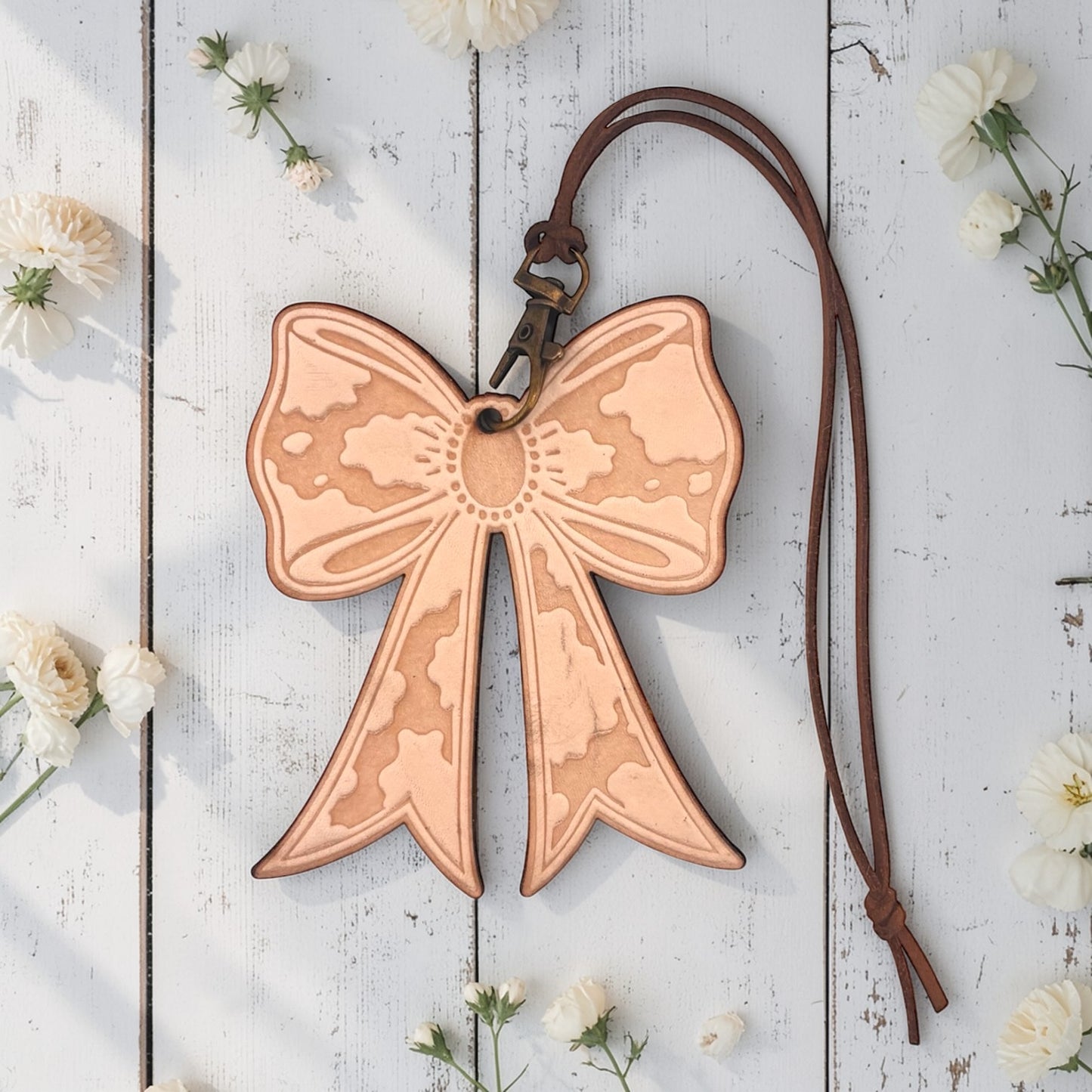 Western Bow Leather Freshie