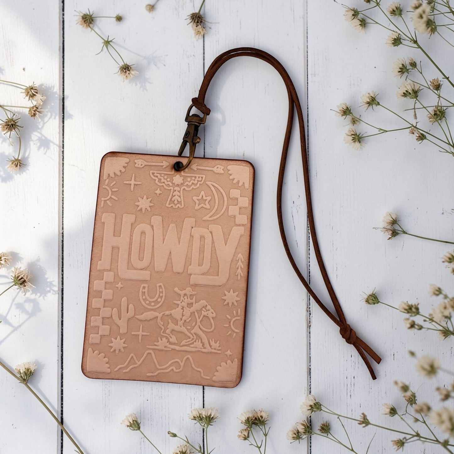 Retro Howdy Leather Freshie