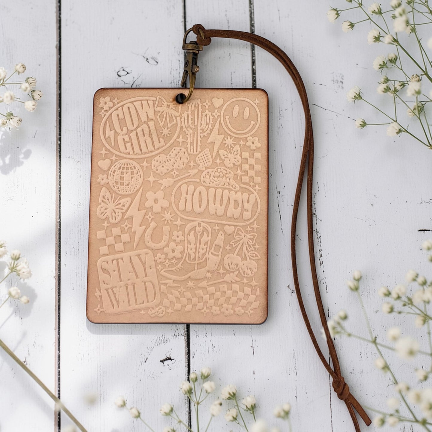 Retro Western Leather Freshie