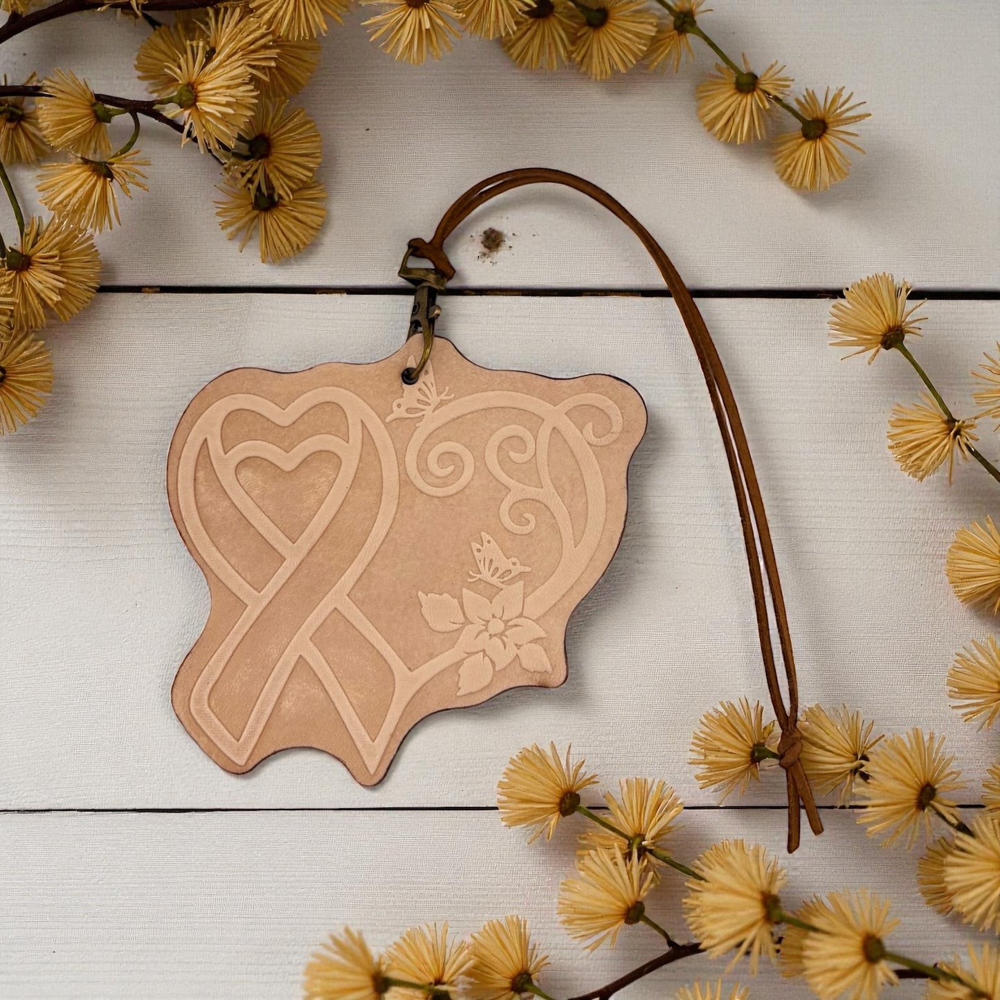 Ribbon of Hope Leather Freshie