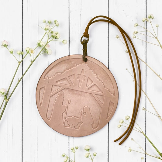 Nativity Scene Leather Freshie