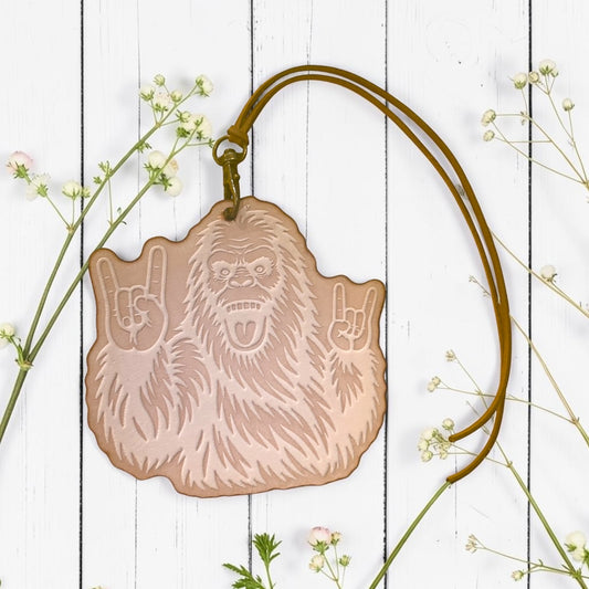 Rock on Bigfoot Leather Freshie